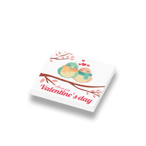 Valentijn Happy Valentine Geprint op een nieuwe 2x2 witte LEGO® tegel 