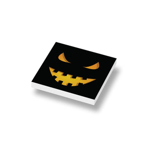 Halloween Pumpkin head 1 - op een nieuwe 2x2 grijze LEGO® tegel 