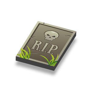 Custom LEGO print Halloween R.I.P. - geprint op een 2x2 LEGO® tegel