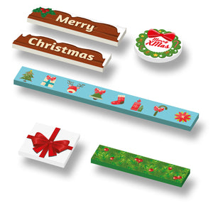 Custom LEGO print Kerst bundel 1 - geprint op 6 nieuwe LEGO® tegels
