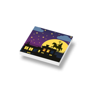 Sinterklaas op 't dak geprint op een nieuwe witte 2x2 LEGO® tegel