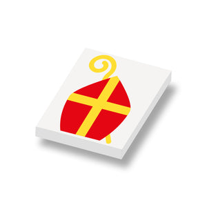 Meiter en Staf op een 2x3 nieuwe witte LEGO® tegel.