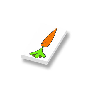 Sinterklaas wortel voor Ozosnel op een 1x2 nieuwe witte LEGO® tegel