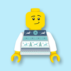 Torso rendier Geprint op een nieuwe witte LEGO® torso