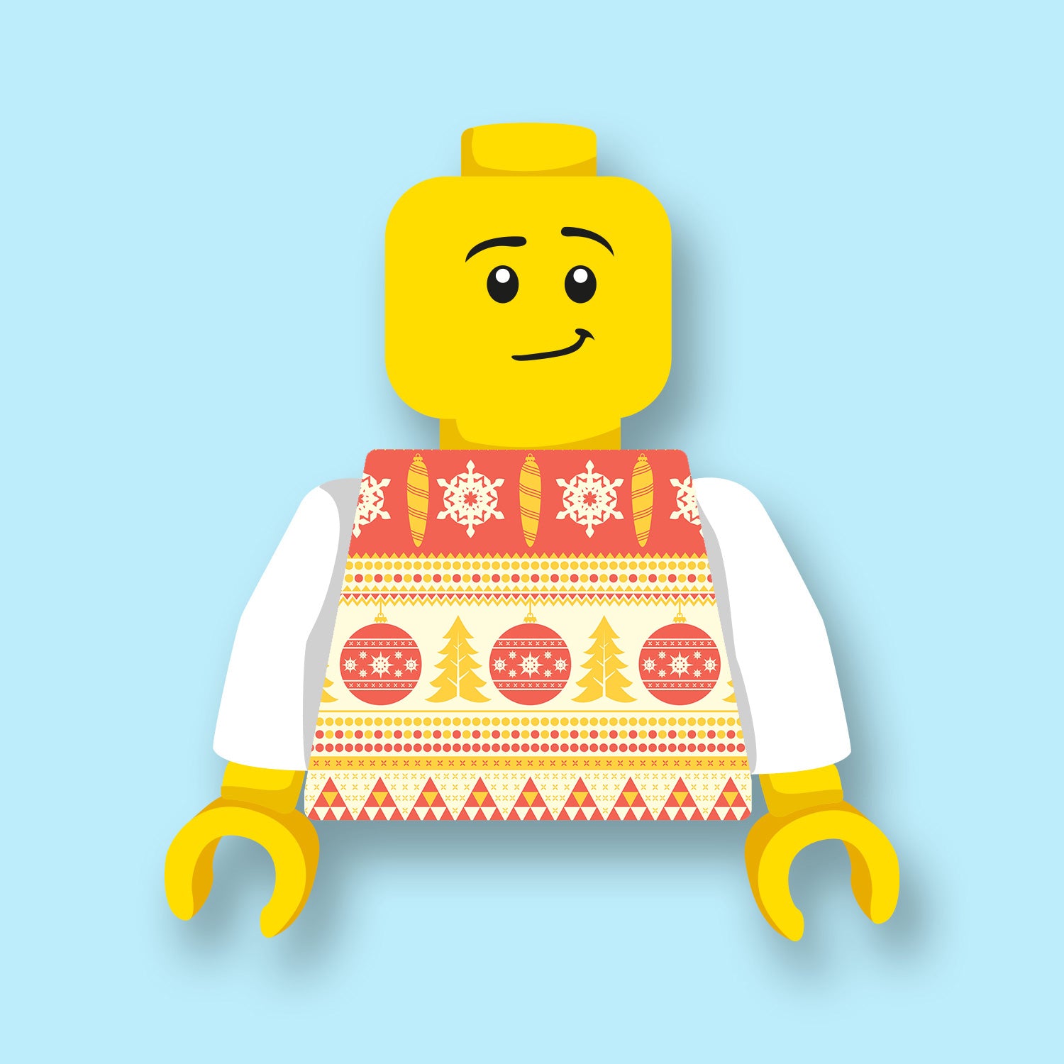 Torso kerstboom Geprint op een nieuwe witte LEGO® torso Default Title