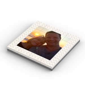 Unieke LEGO puzzel in vierkant LEGO-nopjes kader incl bodemplaat