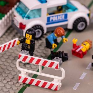 Wegafzetting 1x6  Rood Doorlopend Schuin