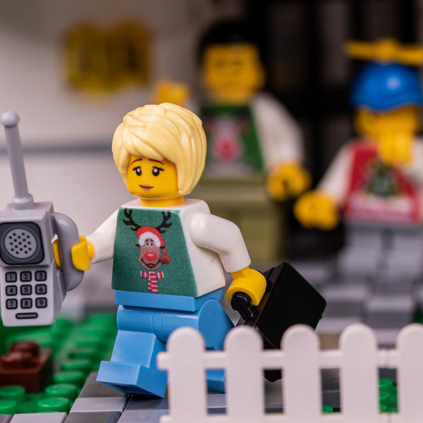 Torso Kerst Trui Rendier 2 Geprint op een nieuwe witte LEGO® torso