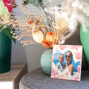 Puzzel 16x16 Dubbel Hartjes Motief - Incl. Bodemplaat