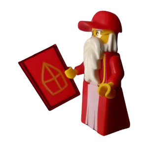 Sinterklaas werkmijter en het grote boek geprint op LEGO onderdelen