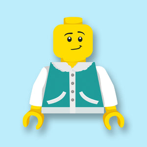 Torso Winter Trui 1 Geprint op een nieuwe witte LEGO® torso