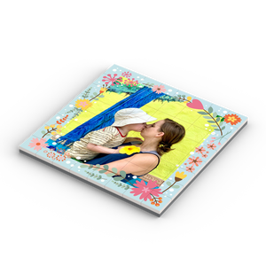 Puzzel 64 in vierkant bloem kader inclusief bodemplaat 16x16 op LEGO