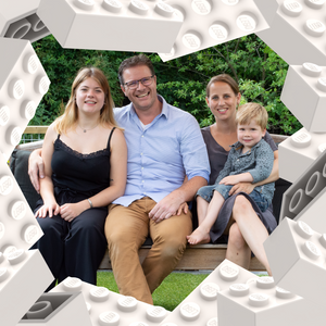 Unieke LEGO Vaderdag puzzel in LEGO-stenen kader incl bodemplaat