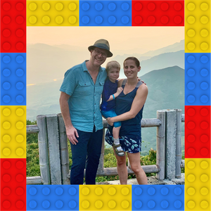 Unieke LEGO Vaderdag puzzel gekleurd LEGO-stenen kader incl bodemplaat