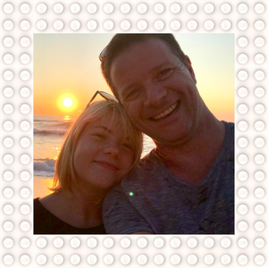 LEGO Vaderdag puzzel in vierkant LEGO-nopjes kader incl bodemplaat