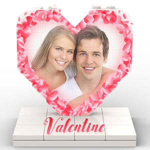 LEGO® Valentijn puzzel hartjes kader minibuild. Je eigen foto op LEGO®