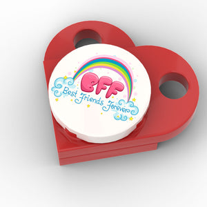 LEGO® lifestyle - hangertje BFF regenboog geprint op nieuwe LEGO parts