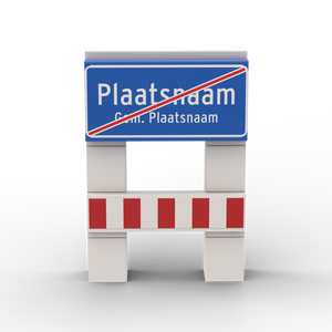 Minibuild - Plaatsnaambord met Gemeentenaam Einde Markering