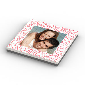 LEGO® love hartjes puzzel 16 geprint op nieuwe LEGO tegels