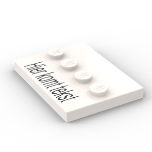 LEGO Minifig stand wit met zwarte tekst. Geprint op nieuwe LEGO