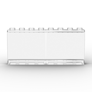 LEGO Panel transparant 1x4x3 dubbel breed geprint op nieuwe LEGO
