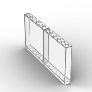 LEGO Panel 1x6x5 transparant dubbel breed geprint op nieuwe LEGO