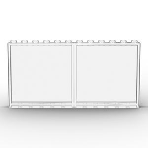 LEGO Panel 1x6x5 transparant dubbel breed geprint op nieuwe LEGO